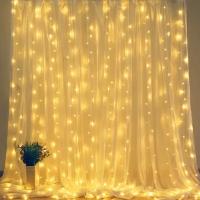 Luces De Cadena LED Para Cortina Decoración De Fiesta Navidad Boda En Casa Luces Faeiras Para Dormitorio Regalo Año Nuevo - details 6