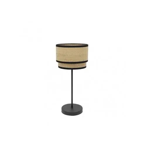 FABRILAMP Lámpara de Mesa Sobremesa Roque Natural/negro 41x18x18 Cm - Diseño Moderno - 1