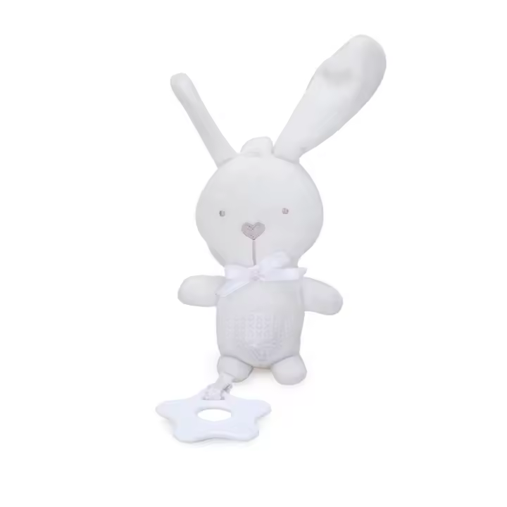 Colgante mordedor para niños, colgante de conejo, elefante, civeta, gato, colgante para coche, colgante para cama, campana de llamada para bebé - 1