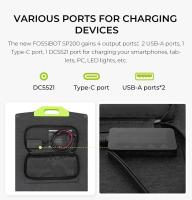 Panel Solar Plegable FOSSiBOT SP200 200W, Eficiencia Alta de Células del 23.4%, Recubrimiento ETFE, Patas Ajustables para Hogar, RV, Camping, Cortes de Energía - Verde - details 6