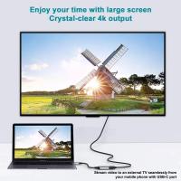 Adaptador Cable USB C a HDMI 4K USB 3.1 Converter HDTV Para Proyector PC MacBook pro Laptop Tablet HUAWEI Conector Tipo C a HDMI Compatible - details 7