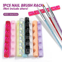 Porta Pinceles De Uñas Acrílicos Portátiles 5 Compartimentos Soporte Para Pinceles De Gel UV Y Pintura Coloridos - details 0