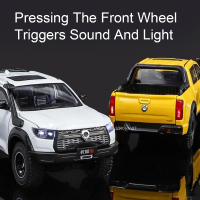 Modelo De Coche POER a Escala 1:24 Juguete De Aleación De Metal Con Ruedas Libres Absorción De Choque Sonido Y Luz Camión Pickup Off-Road Para Niños - details 2