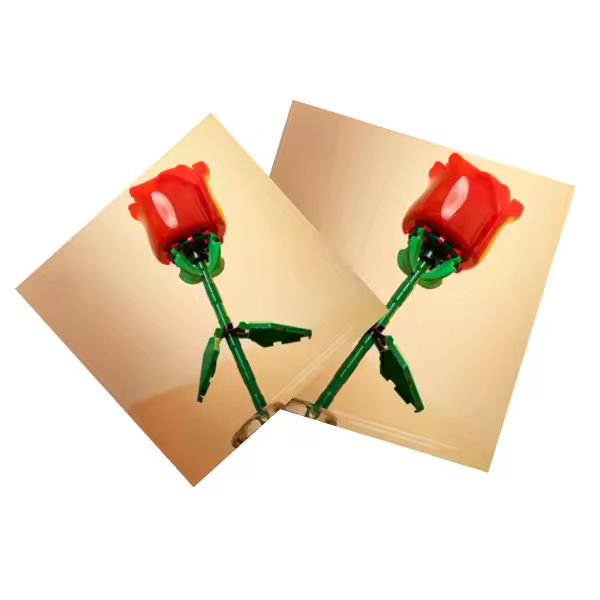 Regalo De Rosas Eterna Para Parejas Juguete De Bloques De Construcción Para Niñas Y Niños Material Plástico PP Empaquetado En Saco - 1