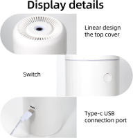 Humidificador de aire portátil USB para coche con función de aromaterapia y purificación de aire, encendedor de cigarrillos alimentado para eliminar olores - details 6