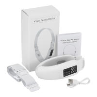 Masajeador Facial EMS Levantador De Pecho Doble V Con Luz Roja Y Azul LED Dispositivo De Cuidado De La Piel Para Adelgazamiento Y Tonificación Facial - details 15
