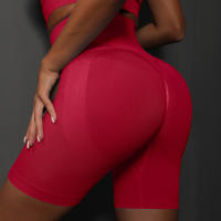 Shorts De Yoga Para Mujer Deporte Cortas De Cintura Alta Sin Costuras Para Gimnasio Y Ciclismo Elevador De Glúteos Fitness - details 39