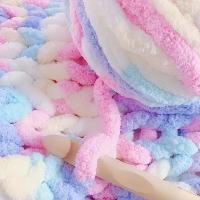 Yarn De Chénille Multicolor Para Tejer Y Crochet 250g/Bola Hilo Grueso Suave Y Cálido Para Mantel Cojín Bufanda Unisex - details 5