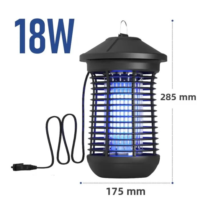 Lampara Asesina De Mosquitos Con Luz UV 6W/18W Control Remoto Trampa Eléctrica Para Insectos 365nm Zapador De Pulgas Luz De Mosquitos - 1