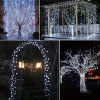 Cortina Solar LED De 6x3M Para Ventana Impermeable Con 8 Modos De Iluminación Decoración De Festival Y Navidad Instalación Manual Fuente De Energía Solar - details 8