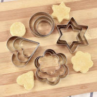 Molde De Galletas DIY Geométrico 24pcs Cortador De Galletas Para Cocina Doméstica Herramienta De Hornear Desayuno Snack Pastel Irregular Forma Molde - details 9