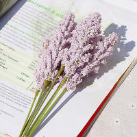 6 Piezas De Lavanda Artificial PE Decoración De Pared Para Hogar Y Vajillas Manual DIY Flores Silken Para Fiesta De Aniversario Bodas Y Más - details 3