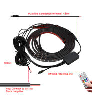 Tira De Luz LED Symphony Para Coche 12V RGB Control Remoto Y Por Voz Iluminación Decorativa Atmosfera Neón Inalámbrica Resistente Al Agua Para Automóvil - details 6
