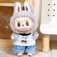 Ropa De Peluche Labubu Para Bebé 17cm Accesorios De Anime Lindo Y Moderno Traje De Hoodie Para Regalo De Navidad Unisex - details 6