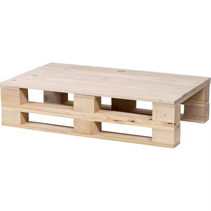 Mesa Auxiliar/Mesa de Centro de PALETS NUEVOS - Mesa Vintage - RÚSTICA (60cm X 36cm, Acabado Crudo) - 1