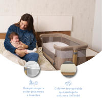 ms Minicuna Colecho Sleepy Simulación Madera- Cuna Colecho Regulable Multialturas, Reclinable - Incluye Mosquitera de Serie ( Con o sin textil) - details 1