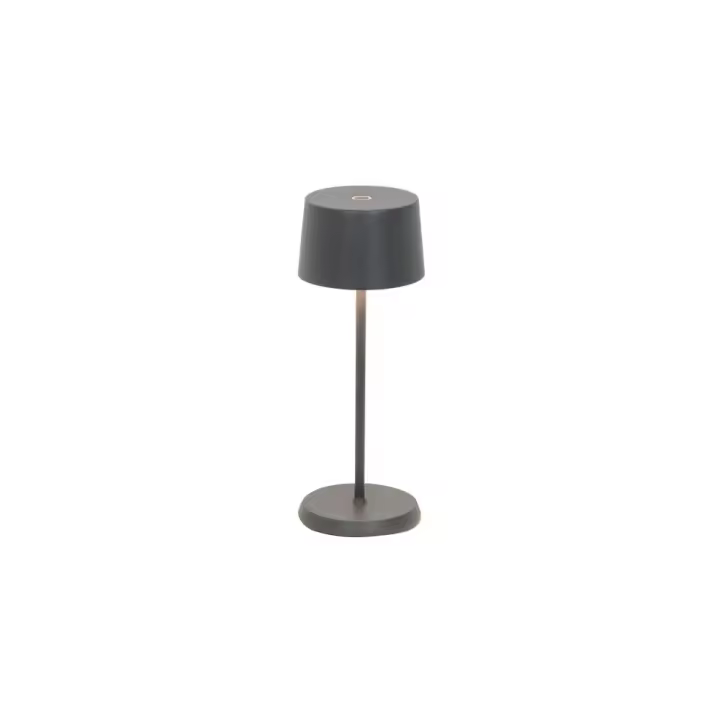 Lámpara de Mesa LED Azafrán OLIVIA PRO MICRO Gris obscura recargable y regulable - 1