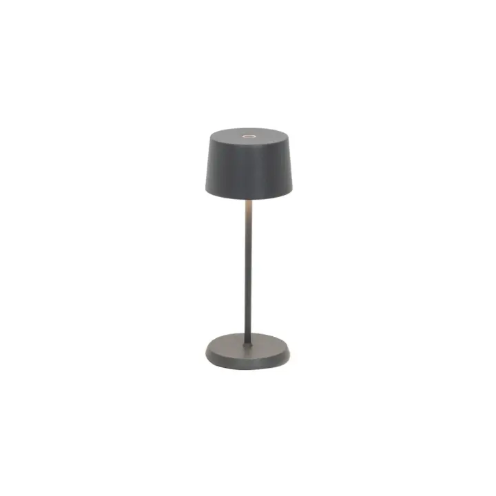 Lámpara de Mesa LED Azafrán OLIVIA PRO MICRO Gris obscura recargable y regulable - 1