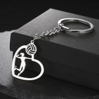 Llavero De Baloncesto De Acero Inoxidable Para Hombres Y Mujeres Colgante De Corazón Postura De Almohadilla Regalo Para Enthusiasts De Baloncesto - details 11