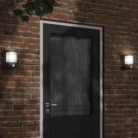 vidaXL Apliques de exterior con sensor 2 uds acero inoxidable Color Negro,  Plateado, y mas - details 0