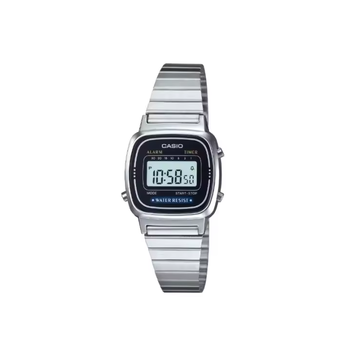 Reloj Casio Digital Mujer Pulsera Acero Inoxidable- Cronometro - Alarma - La670wea-1ef - 1