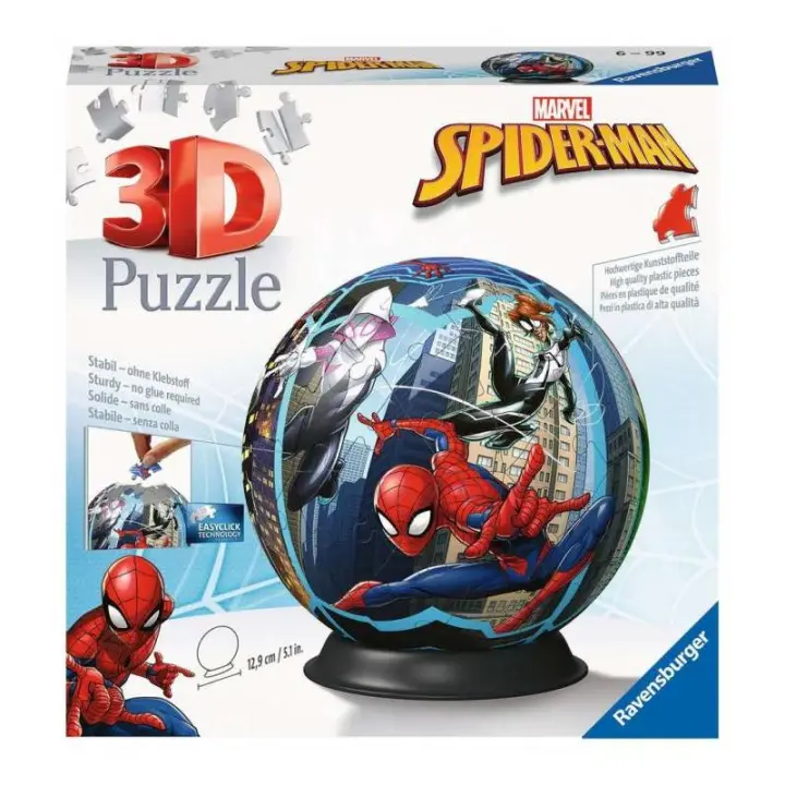 PUZZLE BALL 3D SPIDERMAN 72 PIEZAS DE RAVENSBURGER - 1