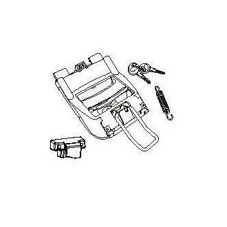 Replacement Locking Mechanism for SHAD SH47 Motorcycle Trunk, ABS Plastic, includes 1 lockable case mechanism for secure storage.