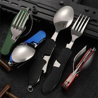 Juego De Utensilios De Camping Plegables - Cuchillo Fork Sartén Para Actividades Al Aire Libre Deportes Picnic Viaje - details 0