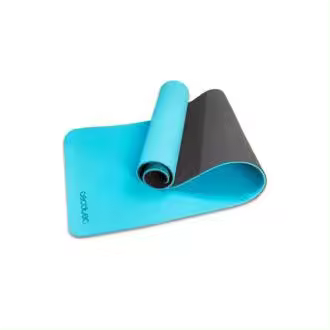 DrumFit Yoga Mat Esterilla de yoga de 183 x 61 cm con 0 8 cm de espesor. Material TPE. Tejido con patrón antideslizante. Con asa de transporte. - 1