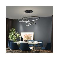 Lámpara Colgante Led, con Mando a Distancia, 3 Tipos de Luz, Altura Ajustable, 148W, Negro/Dorado - details 0