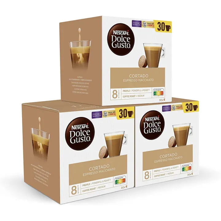 Dolce Gusto NESCAFÉ Cortado - Pack 90 cápsulas (3 x 30ud) - 1