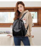 Mochila blanca de cuero para mujer, morral escolar de gran capacidad para viaje - details 8