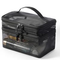 Bolso De Maquillaje Grande Para Viajes Resistente Al Agua Bolsa De Almacenamiento Para Mujer Estilo Casual Cierre De Cremallera - details 6
