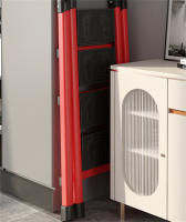 Escalera Plegable, de Tijera, de 3 5 Peldaños, Taburete, Antideslizante, Bloqueo de Seguridad, Fácil de Guardar, Carga hasta 150 kg, Ideal para Cocina, Pasillo, Garaje, Color Blanco - details 3