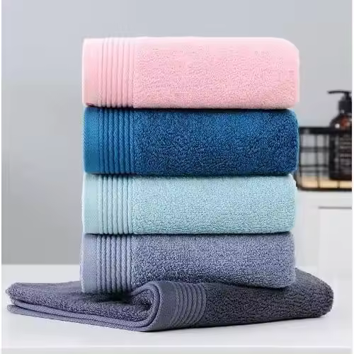 Toalla de algodón puro, toalla de alta calidad, toalla suave y absorbente de color sólido, adecuada para baños, gimnasios y hoteles. - 1