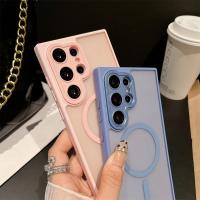 Funda De Lujo Mate Para Samsung Galaxy S25 S24 S23 Ultra S25 plus S24 FE Protectora Antichoque Con Carga Inalámbrica Magsafe - details 2