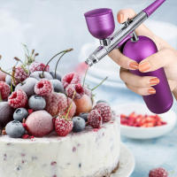 Kit De Pistoleta Aire Airebrush Para Uñas Con Compresor Portátil Pintura De Uñas Y Artesanías Herramienta De Belleza Multifuncional Recargable Metal - details 10