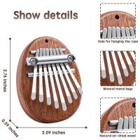 Mini Kalimba 8 Claves Piano De Uso Manual Estilo Gota De Agua Instrumento Lindo Portátil Set De Regalo Elegante Para Niños - details 1