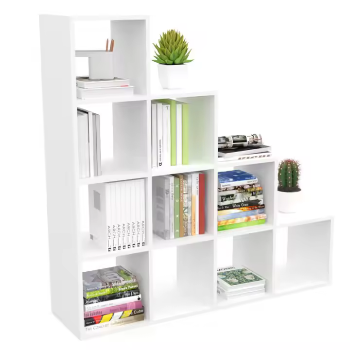 Dormidán Estantería en forma de escalera con almacenamiento en 10 cubos - 1
