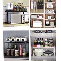 Estanteria microondas encimera blanco.Estante de microondas Pequeño microondas horno estantería estante estante microondas encimera encimera cocina contador de almacenamiento organizador tostadora estante estante estante de almacenamiento - details 5