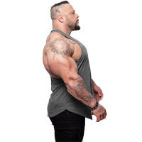 Camiseta Sin Mangas De Algodón Transpirable Para Hombre Color Sólido Casual Deporte Running Gimnasio Fitness Musculación Chaleco Suelto Vests - details 5