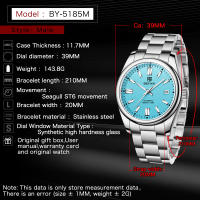 Reloj De Pulsera Deportivo Para Hombre BENYAR Lujo Automático 10Bar Impermeable Acero Inoxidable Con Correa De Acero Reloj De Mano Auto-Bobinado - details 2