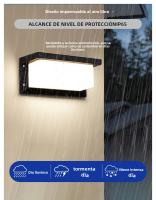 Luz De Pared LED Impermeable 15W Con Sensor De Radar Para Exteriores Y Dormitorios Sala De Estar Porches Jardines Luz Decorativa Moderna - details 2