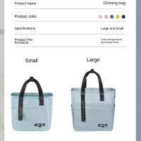 Bolsa De Almuerzo Bento Aislada Grande Con Capacidad Para Alimentos Y Contenedor Térmico Para Viajes Y Pícnics - details 6