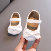 Zapatos De Princesa Para Bebé Niña En Lace Blanca Mocasines Con Lazo Y Borde Antideslizante De Goma Primera Calzado Para Caminar - details 80