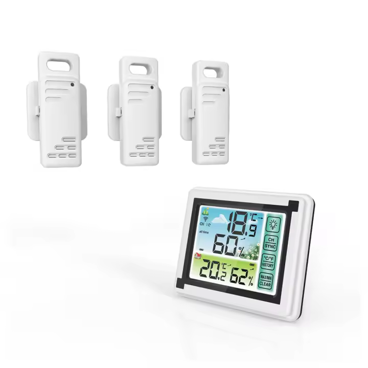 Estación Meteorológica Digital Con Termómetro Y Higrómetro Sensor De Temperatura Y Humedad Exterior E Interior Medidor De Clima Para El Hogar - 1