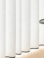 1pc Cortina De Ventana De Lino Francés Con Borde Negro Y Red De Malla De Lujo Pequeña Cortina Perfumada Para Decoración De Hogar - details 4