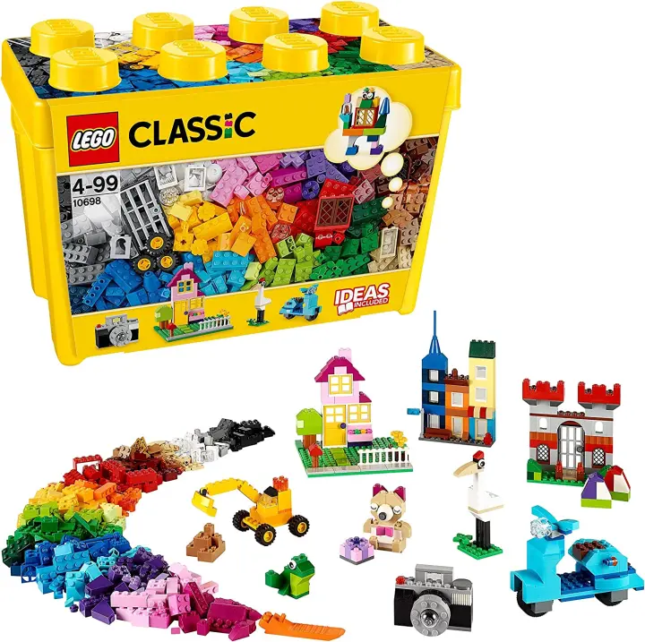 Caja Grande de Ladrillos Creativos LEGO - 709 Piezas - Juego de Construcción para Niños y Niñas de +4 Años - Certificado CE - 1