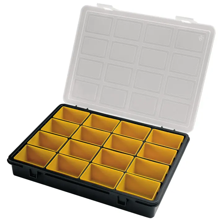 Organizador de plástico con 16 cajas extraíbles en el interior L242xP188xH37 mm. - 1