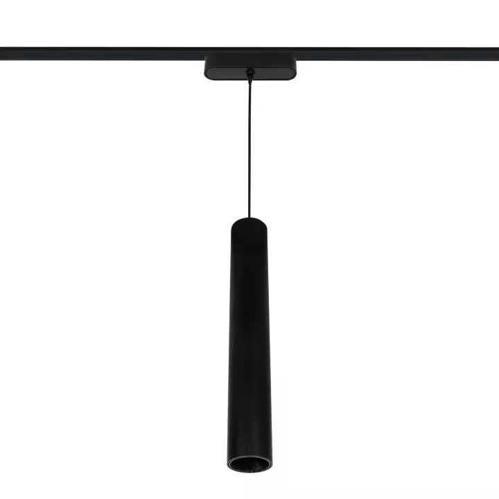 Ledkia Foco Carril Colgante LED Magnético 25mm SuperSlim Cuarzo 15W 48V Negro 2700K Blanco Cálido - 1